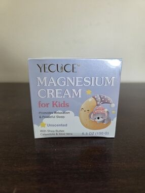 Yecuce Magnesium Cream for Kids - Soothing Relief & Relaxation Unscented NIB